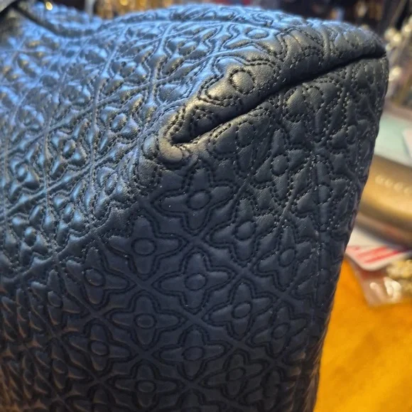 Tory Burch Black Quilted Leather Chain-Handle Crossbody Tote Excellent Condition - Picture 7 of 16